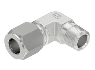 ELBOW-(T-532),.250 OD TUBE,.125-27 NPTF,FLARELESS,STL